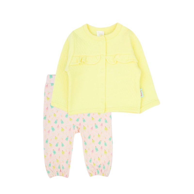 FICCUS - Conjunto New Born Niña Ice Cream Amarillo