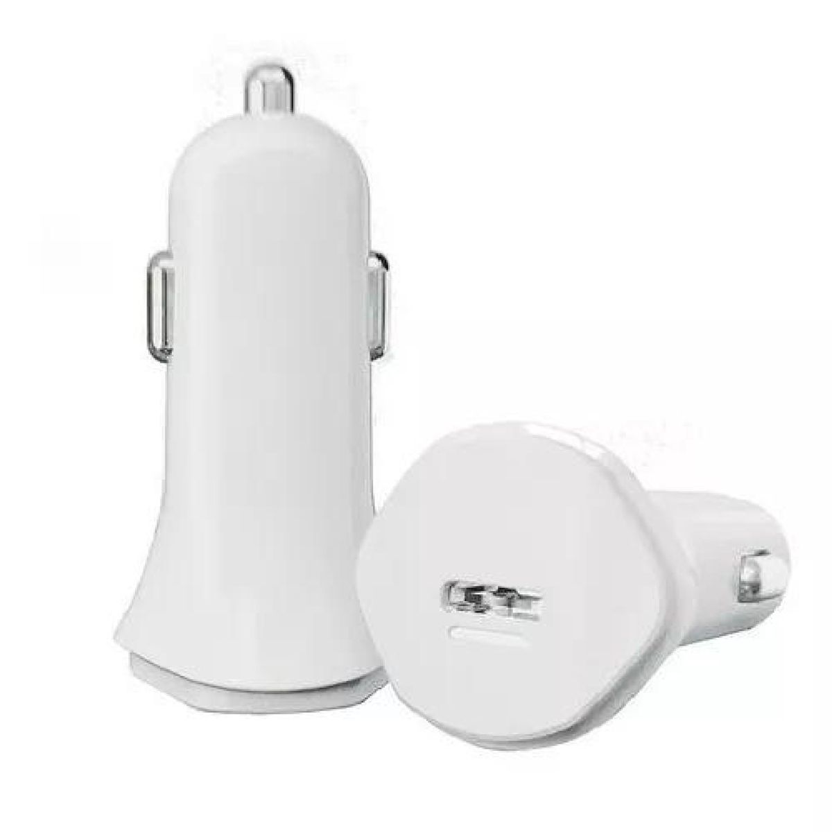 GENERICO - Cargador auto carga rápida 18W y cable USB-C 30A blanco