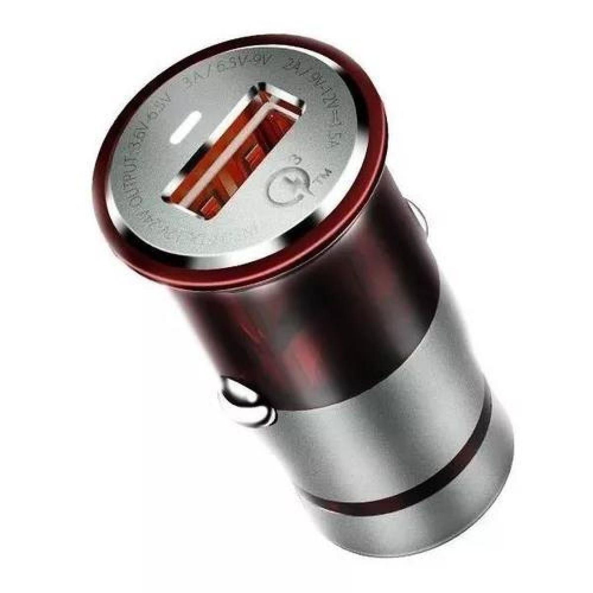 GENERICO - Cargador para auto QC 30 con cable micro USB gris