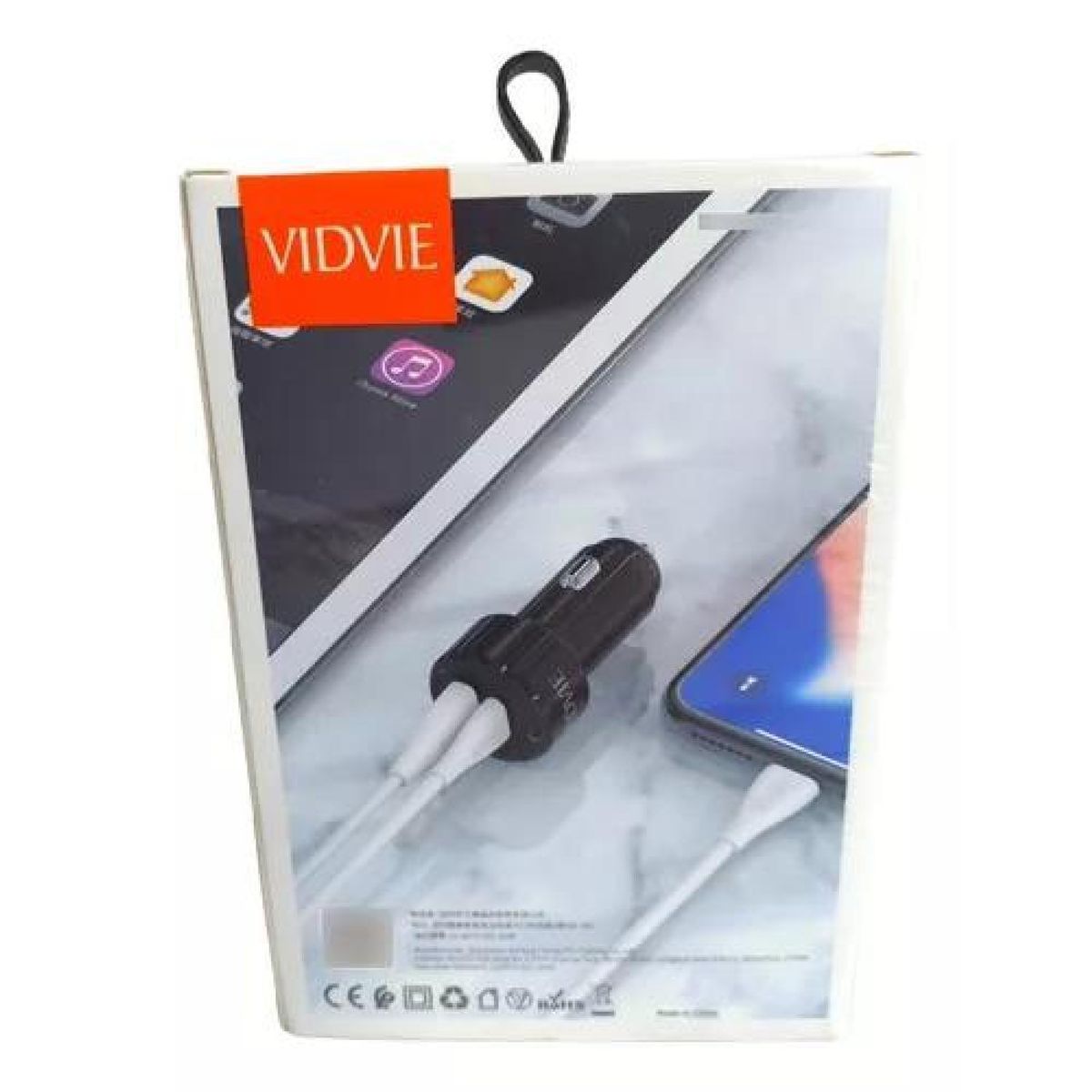 GENERICO - Cargador rápido auto USB 30 y tipo C 20W Vidvie + cable tipo C