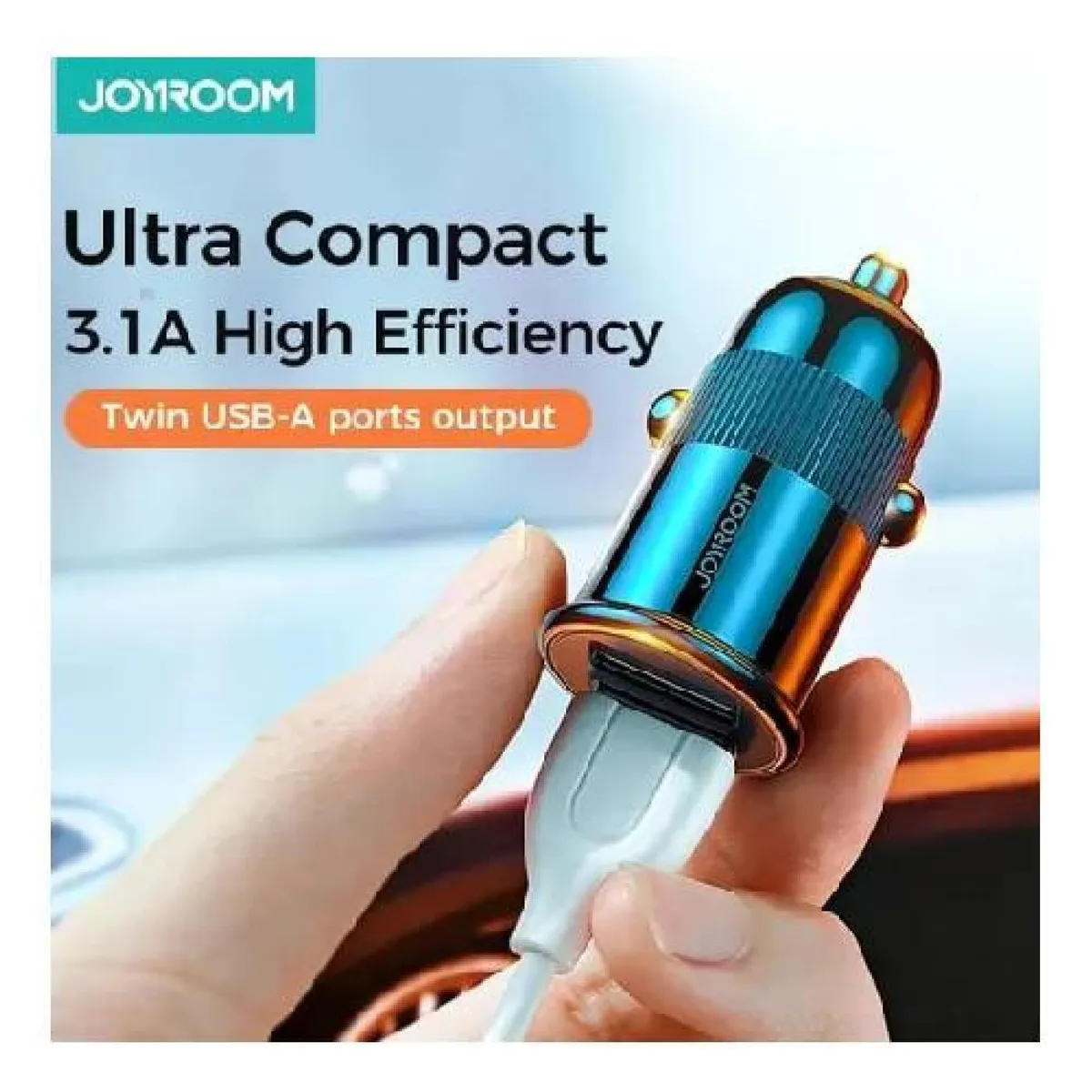 GENERICO - Cargador rápido para automóvil doble puerto USB 5V 31A blanco