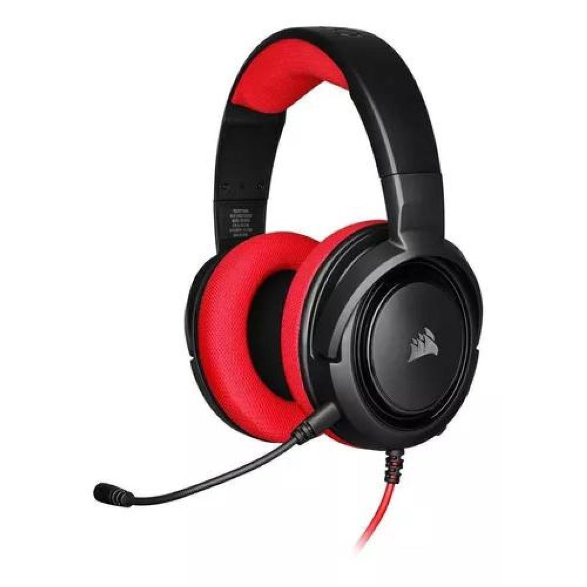 CORSAIR - Auriculares gamer Corsair HS35 stereo carbon rojo