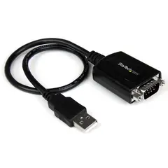 STARTECH - Cable 03m USB a Puerto Serial RS232 DB9 - Negro