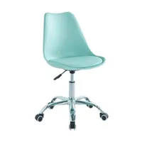 Silla escritorio ejecutiva ergonómica giratoria con ruedas Tulip menta