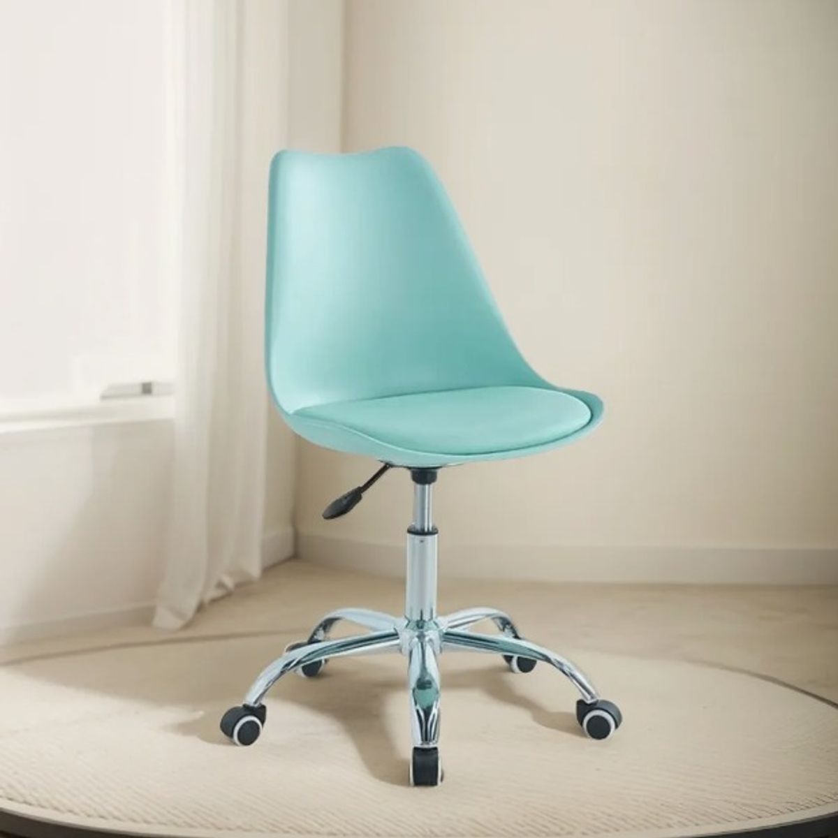 HABITA2 CHILE - Silla escritorio ejecutiva ergonómica  giratoria con ruedas Tulip menta