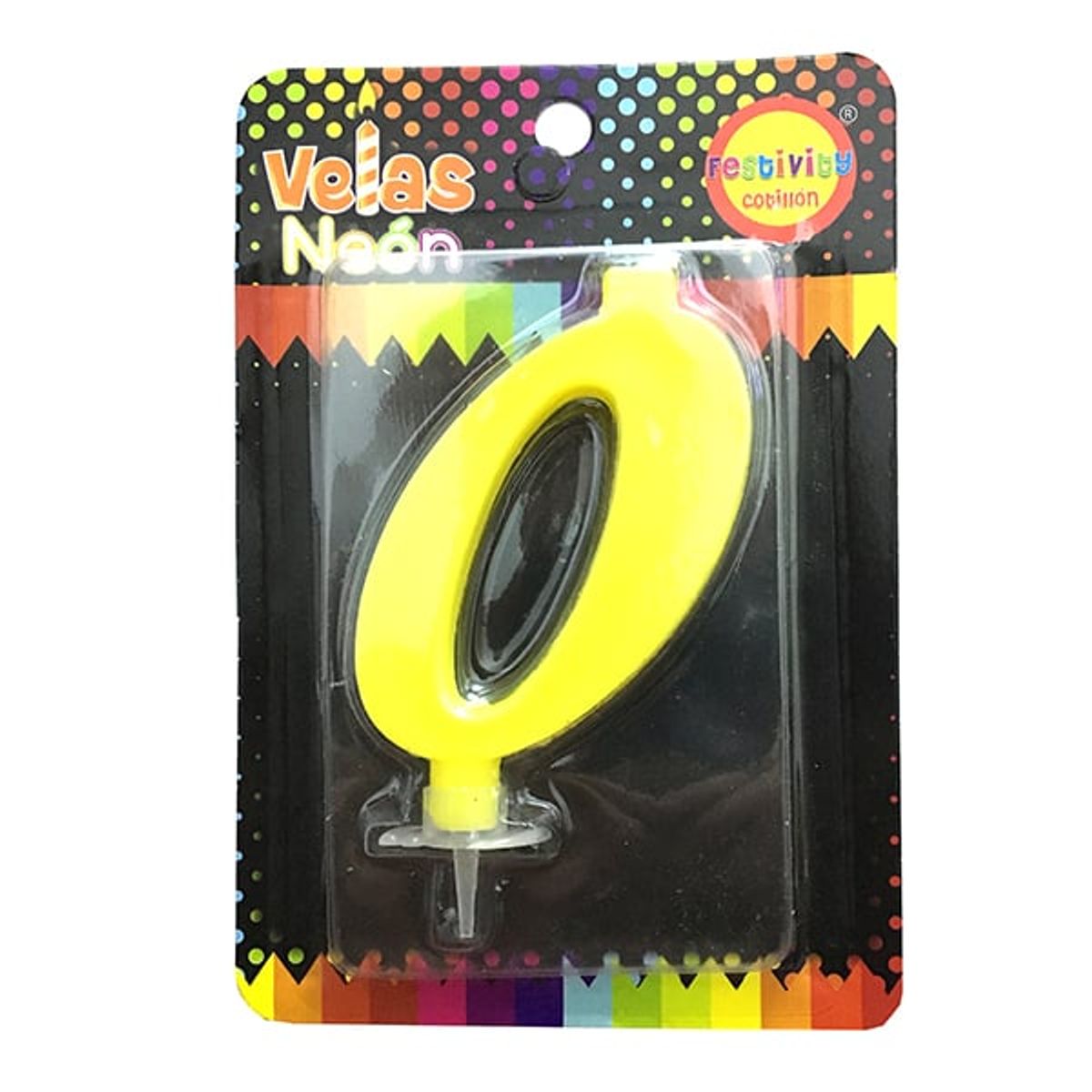 GENERICO - VELA NUMERAL NEON GIGANTE N? 0 X1 UNI