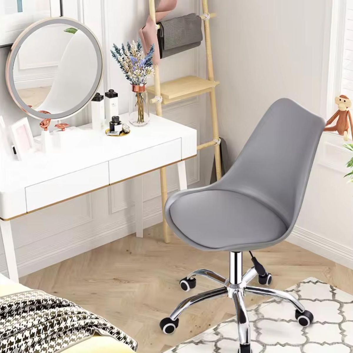 HABITA2 CHILE - Silla Escritorio Giratorio Polipropileno Tulip Gris