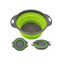 ANGELES DEL HOGAR - Colador Silicona Escurridor Frutas Verduras