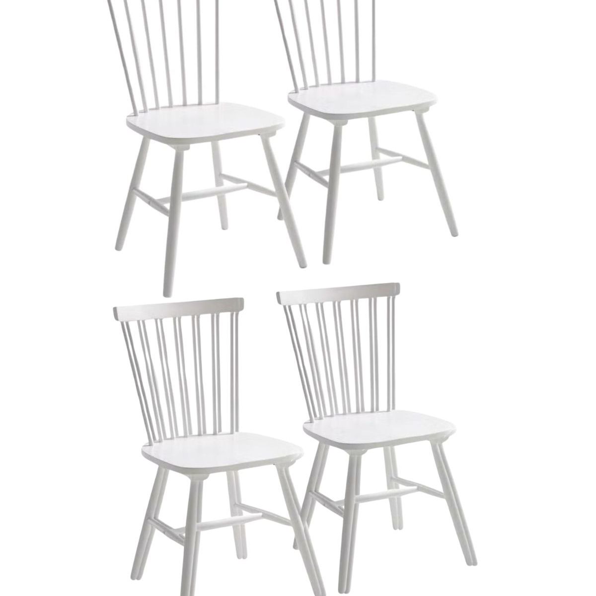 HABITA2 CHILE - Pack 4 Silla de Comedor Windsor de Madera Blanco