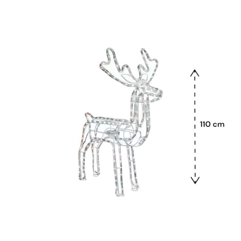 OEM - RENO NAVIDEÑO LED DECORACION NAVIDAD 110 CM LUZ CALIDA