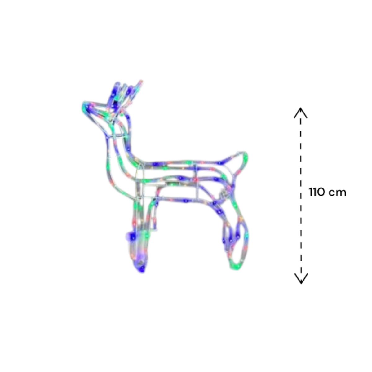OEM - RENO NAVIDEÑO LUCES LED DECORACION NAVIDAD 110 CM MULTICOR