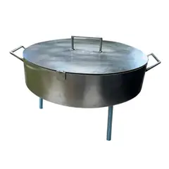 KAS - Disco Paellera Acero Inoxidable 45 cm diámetro con Tapa