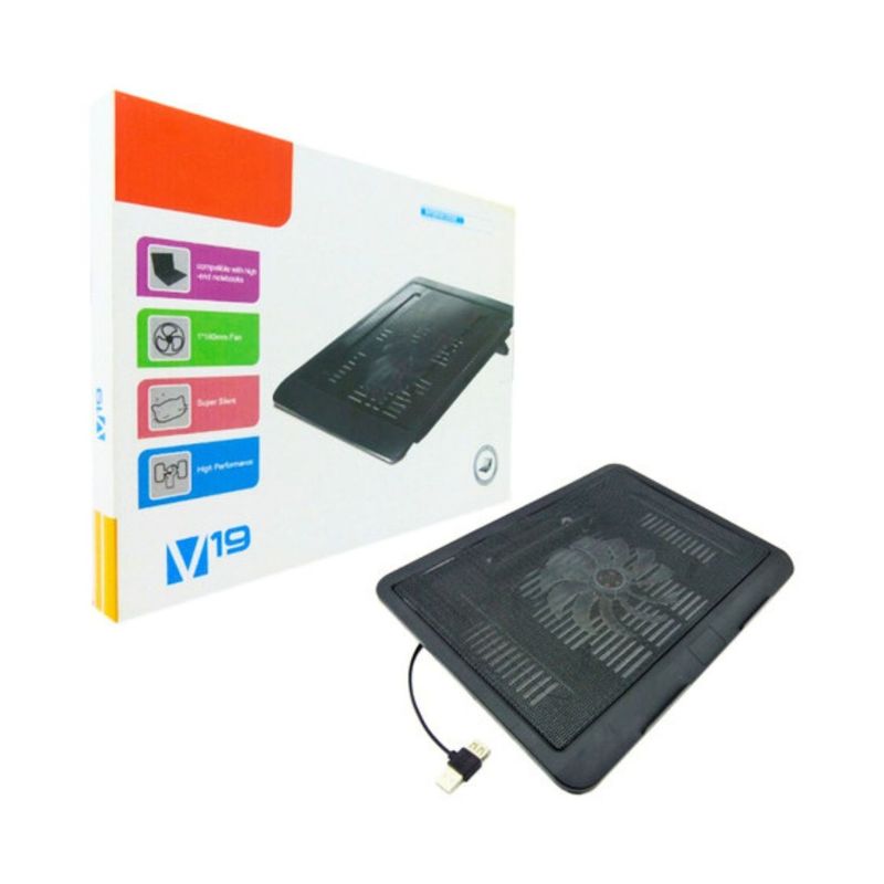 GENERICO - Base Notebook Cooler Hasta 17 Ventilador Enfriador 5v V19.