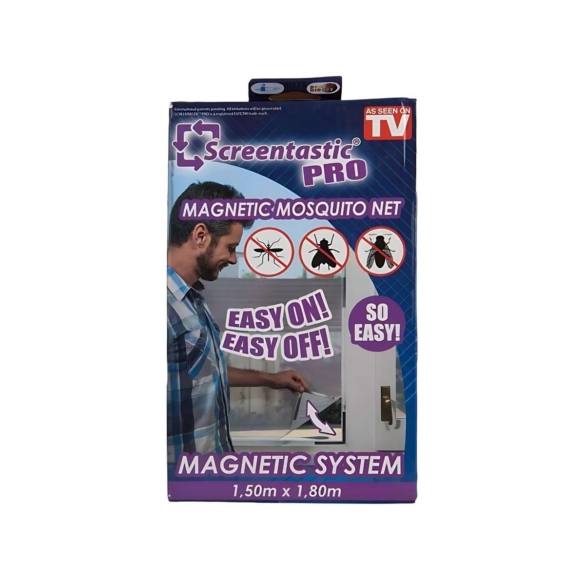 GENERICO - Malla Magnética Ajustable para Insectos Ventanas 150x180.