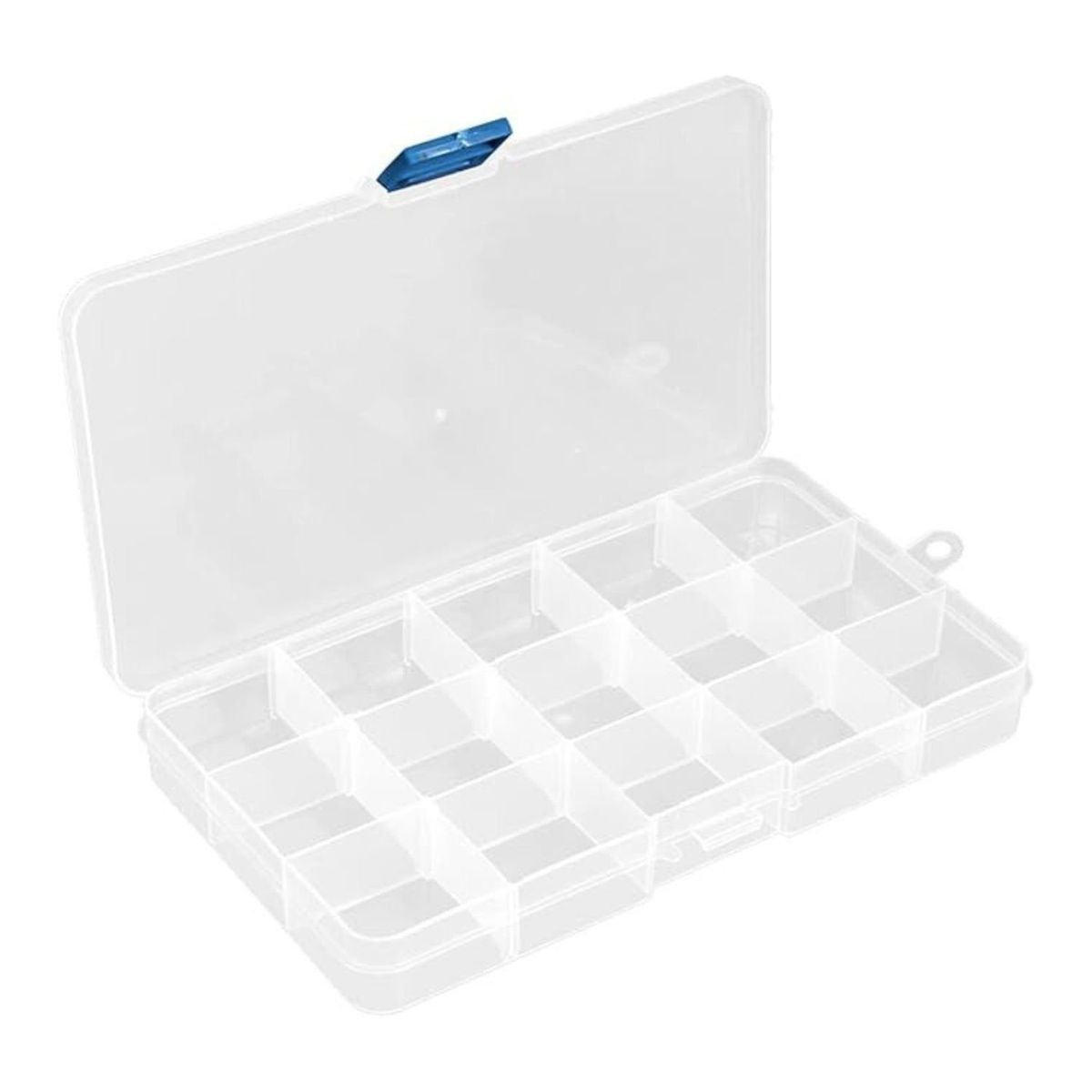 GENERICO - Caja Organizadora Plastico 15 Compartimientos Tranparente.