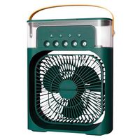 Ventilador Usb Portátil Led Con Rociador Verde - SC