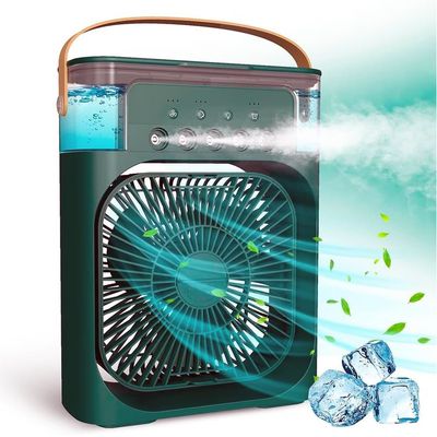 Imagen 2 del producto Ventilador Usb Portátil Led Con Rociador Verde - SC