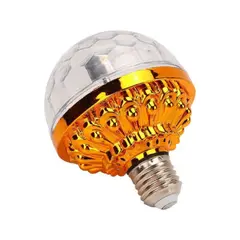 GENERICO - Ampolleta Led Para Fiesta Disco Multicolor Giratoria Dorada.
