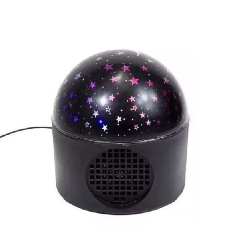 GENERICO - Lampara Parlante USB Proyector Giratoria Luna Estrellas