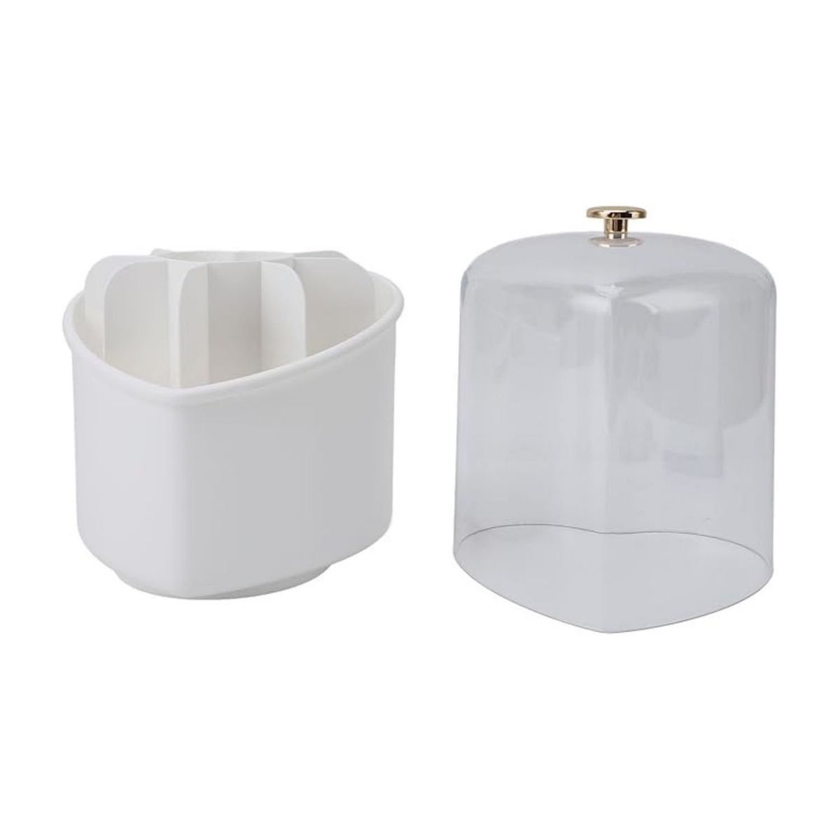 GENERICO - Organizador De Maquillaje Corazon Blanco Almacenamiento.