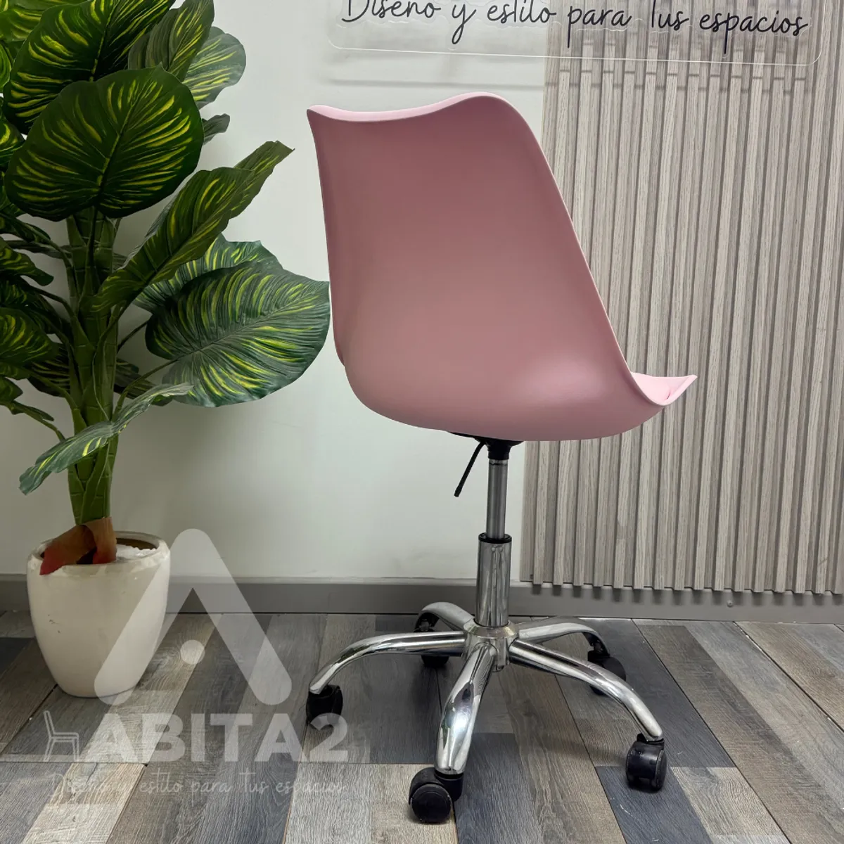 HABITA2 CHILE - Silla de escritorio rosada ejecutiva ergonómica tulip