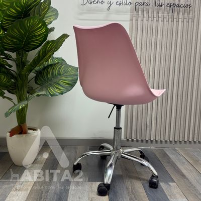 Imagen 2 del producto Silla de escritorio rosada ejecutiva ergonómica tulip