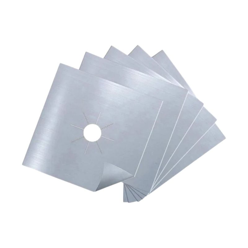 GENERICO - Papel Aluminio 12 Laminas Protector Cocina Estufa Fogón Gas