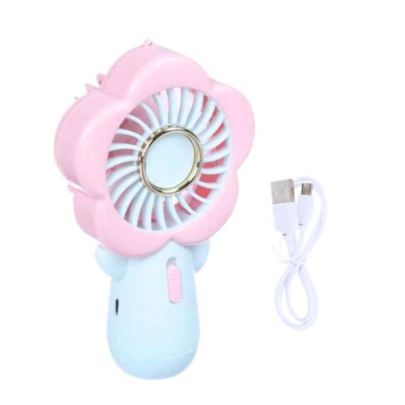 GENERICO - Mini Ventilador Flor Portatil De Mano Usb Recargable Niños