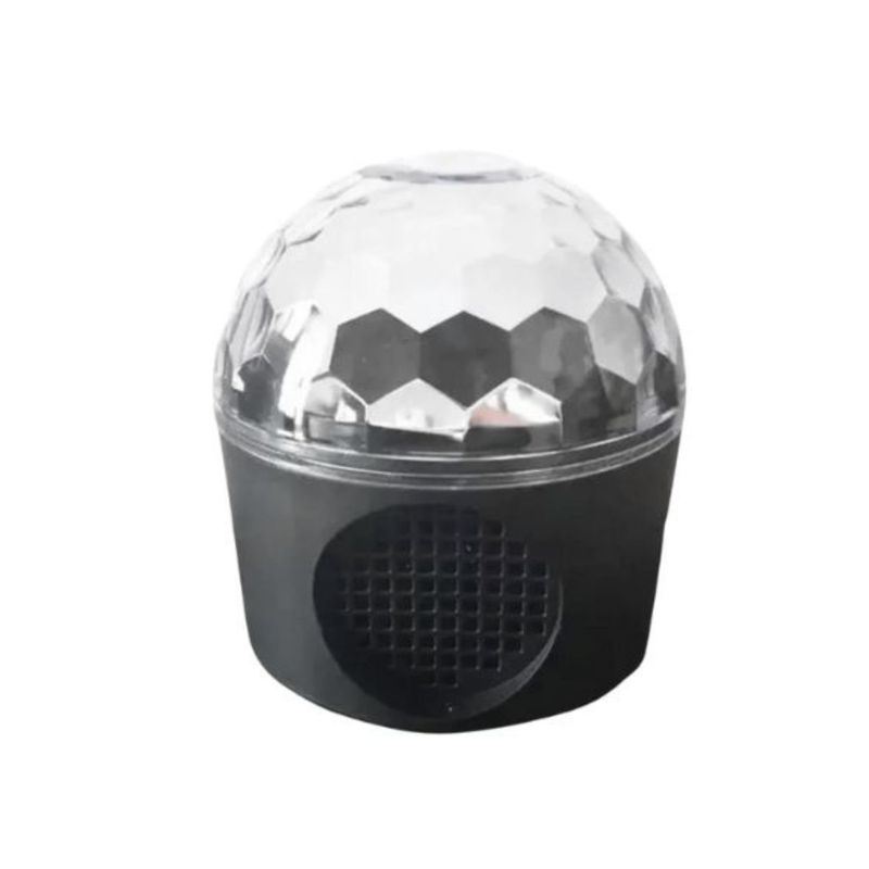 GENERICO - Lampara Parlante USB Bola Magica Fiesta Giratoria Multicolor