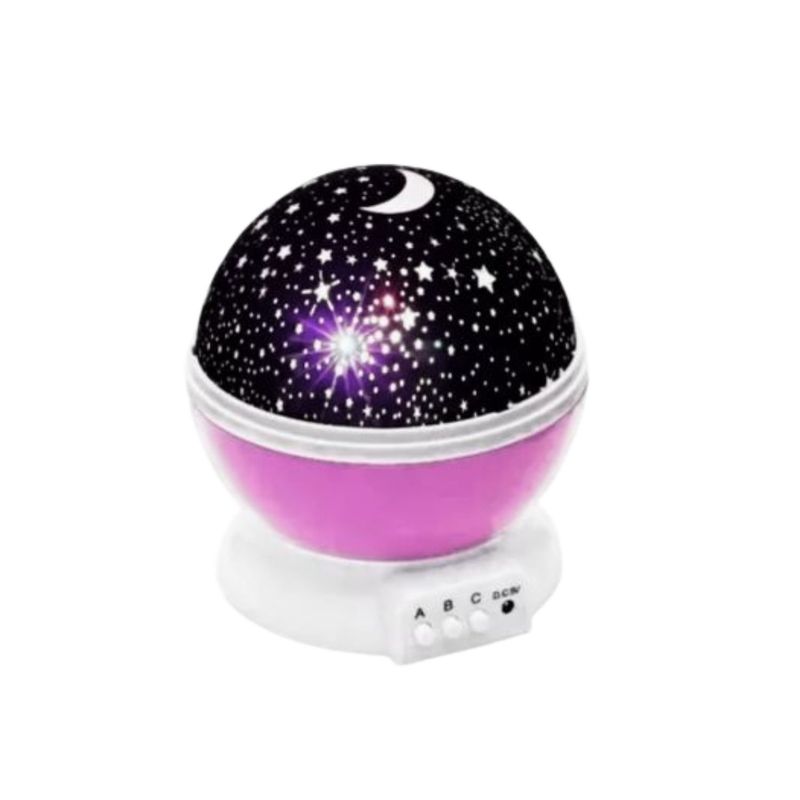 GENERICO - Lampara Rosa De Proyección Rotatoria Luz Estrellas Multicolor