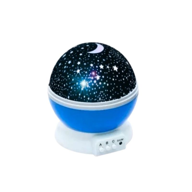 GENERICO - Lampara Azul De Proyección Rotatoria Luz Estrellas Multicolor