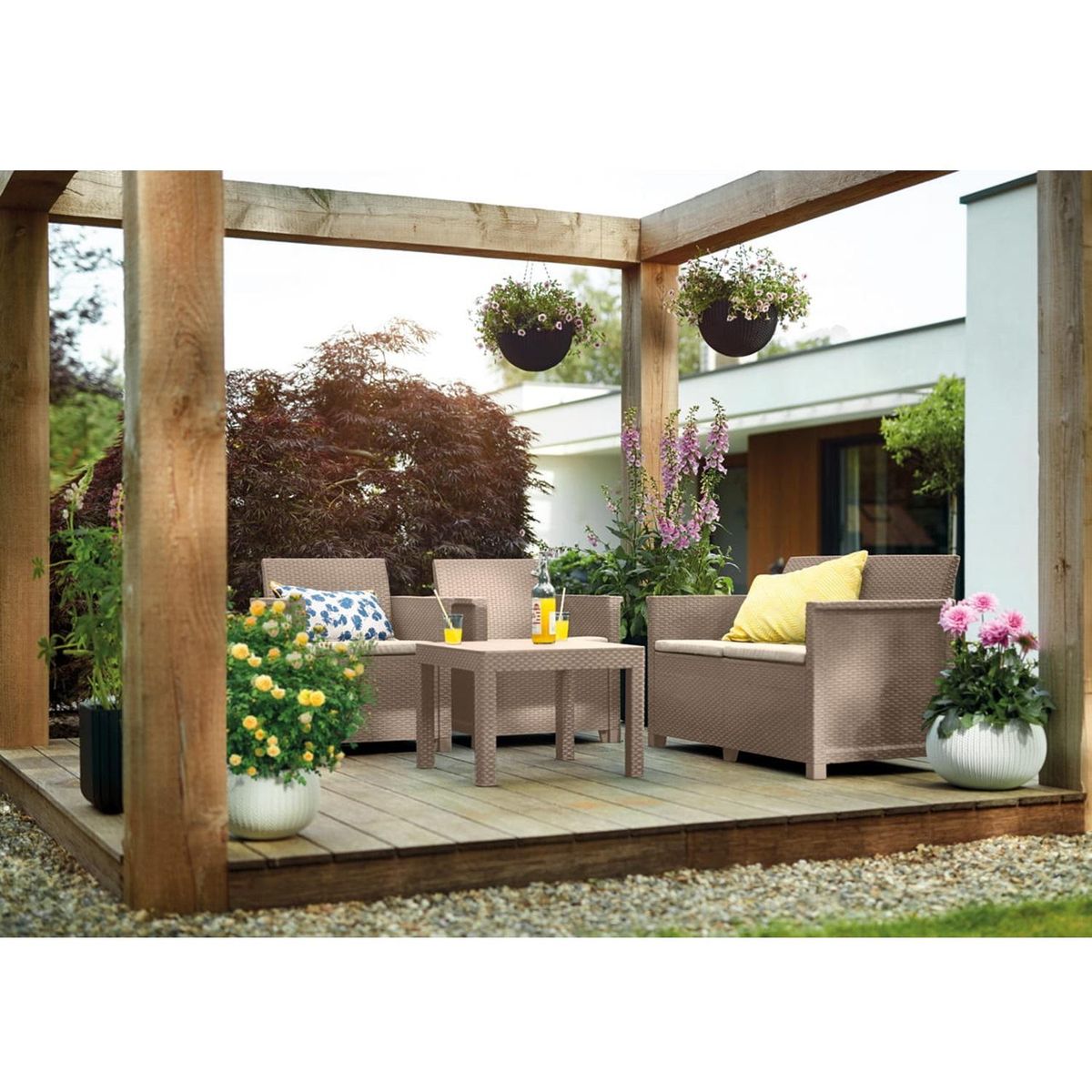 KETER - Set de Jardin Emma Cappuccino Keter
