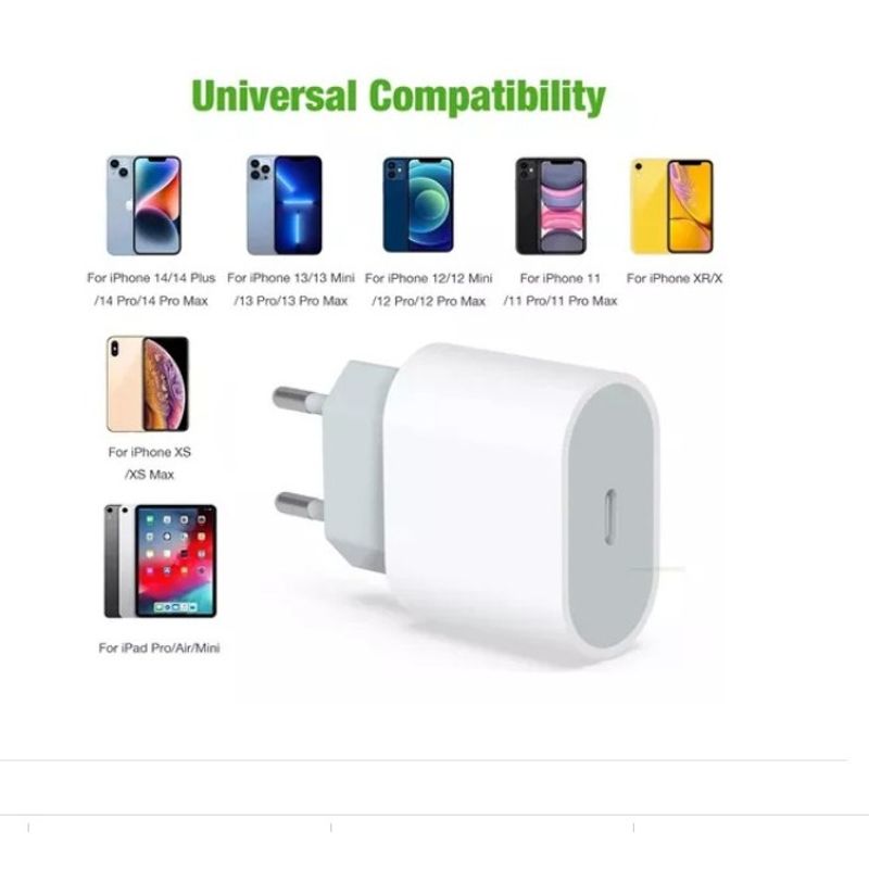 GENERICO - Cargador 20w Compatible con  iPhone