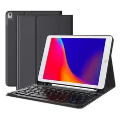 GENERICO - Carcasa funda con teclado para iPad Linkon 102 y 109 color negro