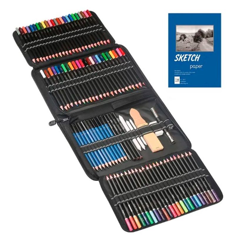 GENERICO - Set De Lapices 145 Pzs Estuche Profesional Arte