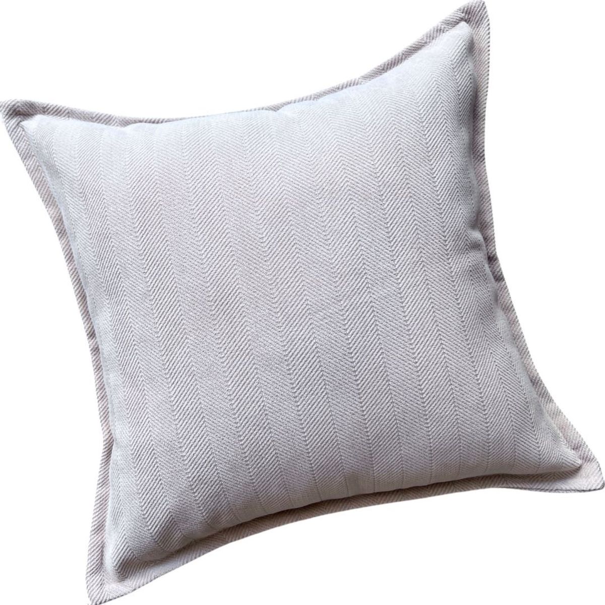 MANDIRHOME - Funda de Cojín Pestaña Beige Cuadrada