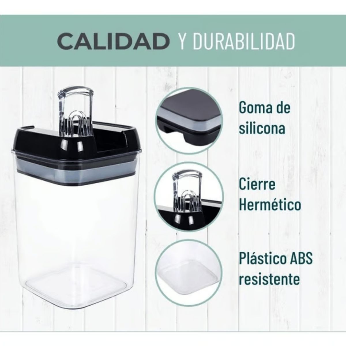 GENERICO - Pack 7 Envases Recipientes Hermeticos Especieros Cocina