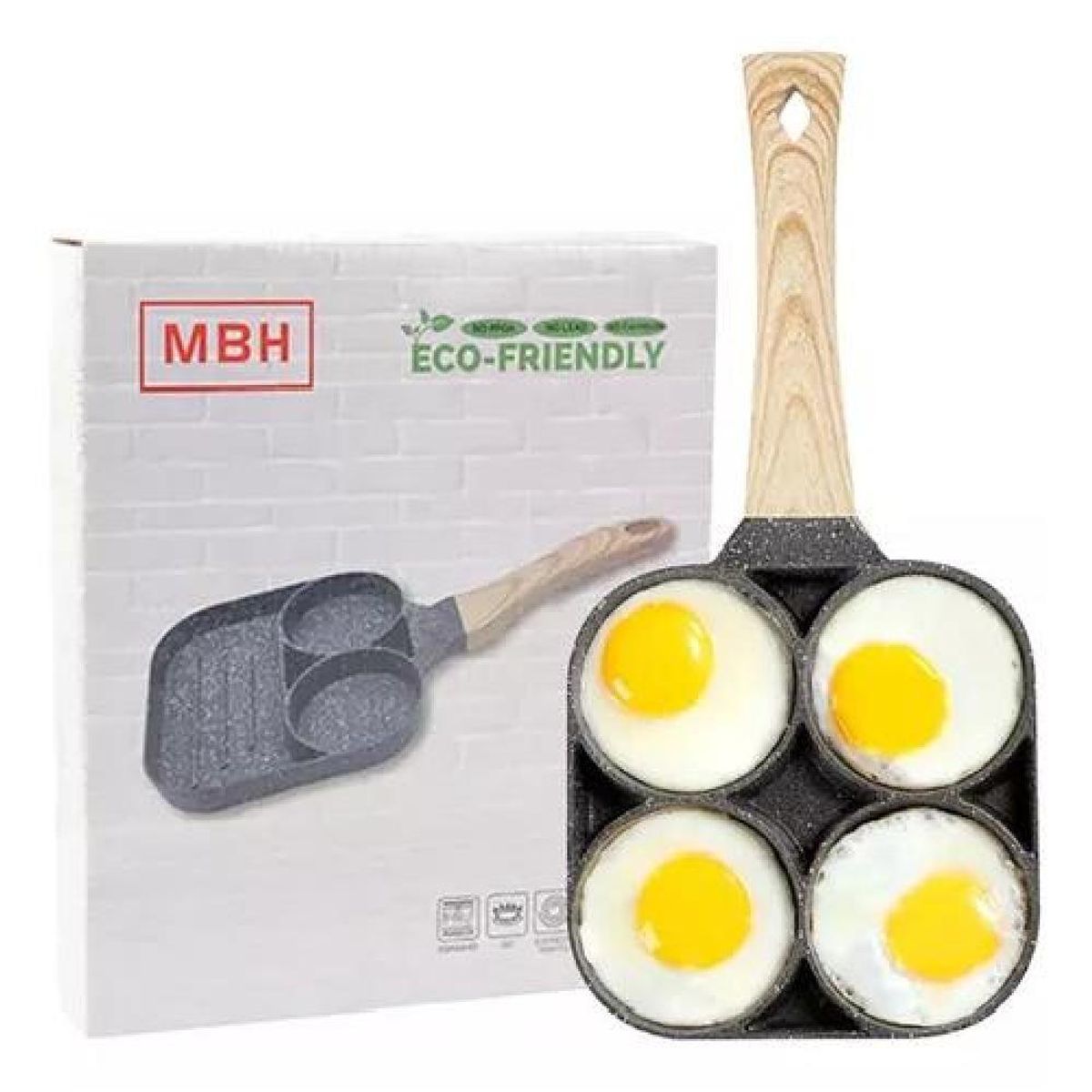 GENERICO - Sartén para freír 4 hamburguesas y huevos de color gris