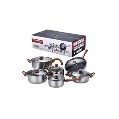 GENERICO - Bateria Set De Ollas De Cocina Y Tetera 12 Piezas
