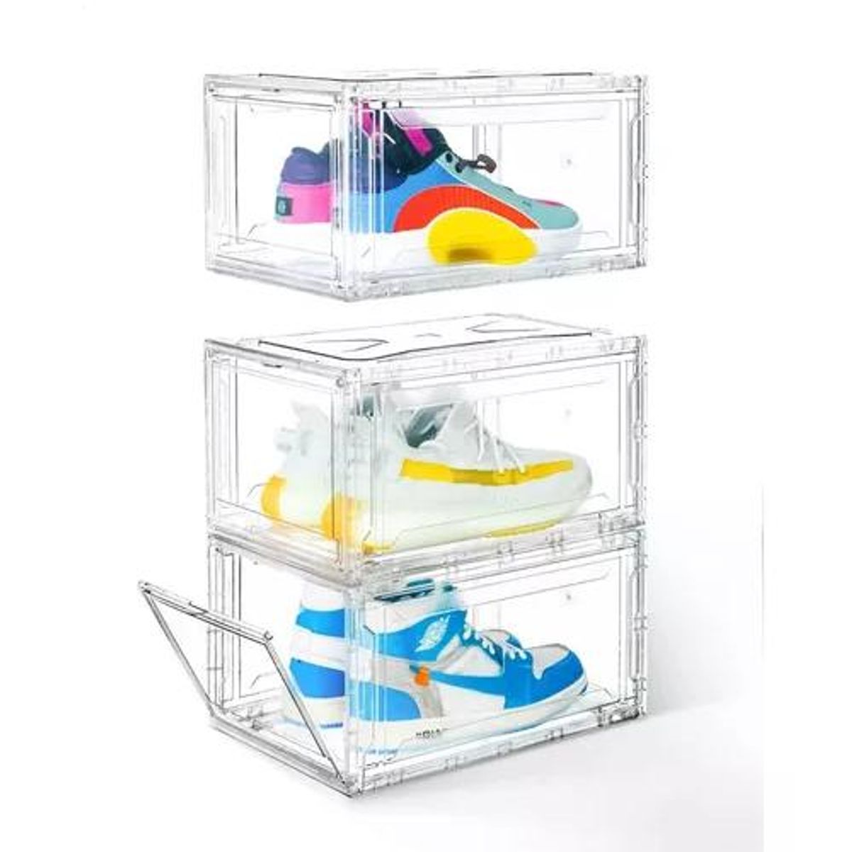 GENERICO - Caja organizadora transparente apilable para zapatos