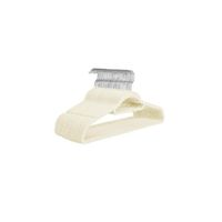 Set de 50 ganchos colgadores de ropa terciopelo blanco