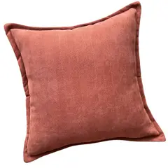 MANDIRHOME - Funda de Cojín Pestaña Terracota Cuadrada