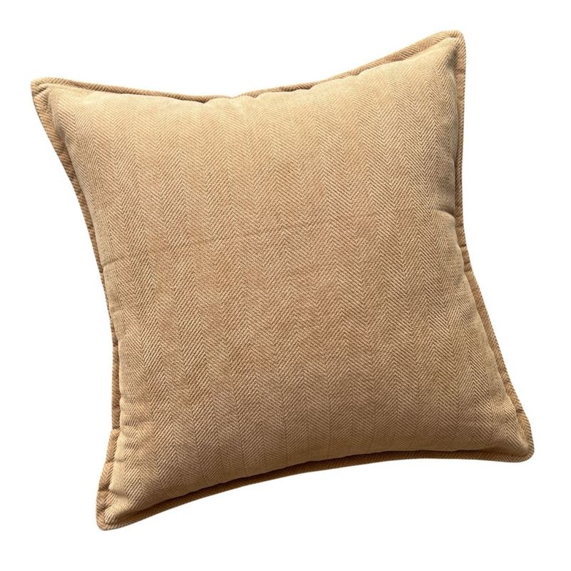 MANDIRHOME - Funda de Cojín Pestaña Camel Cuadrada