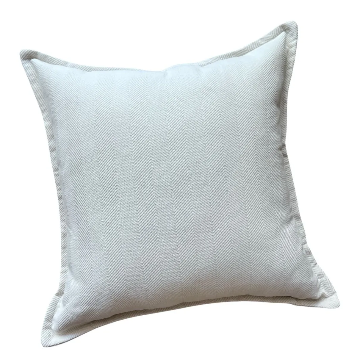 MANDIRHOME - Funda de Cojín Pestaña Crudo Cuadrada