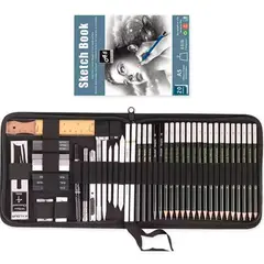 GENERICO - Juego De 54 Piezas Lapices De Dibujo Profesional Estuche