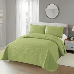 ANGELES DEL HOGAR - Cubrecama Quilt de Verano King Verde