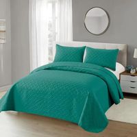 Cubrecama Quilt de Verano King Turquesa