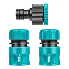 TOTAL TOOLS - Set De Conexiones Acople Rápido Para Manguera 3 Piezas