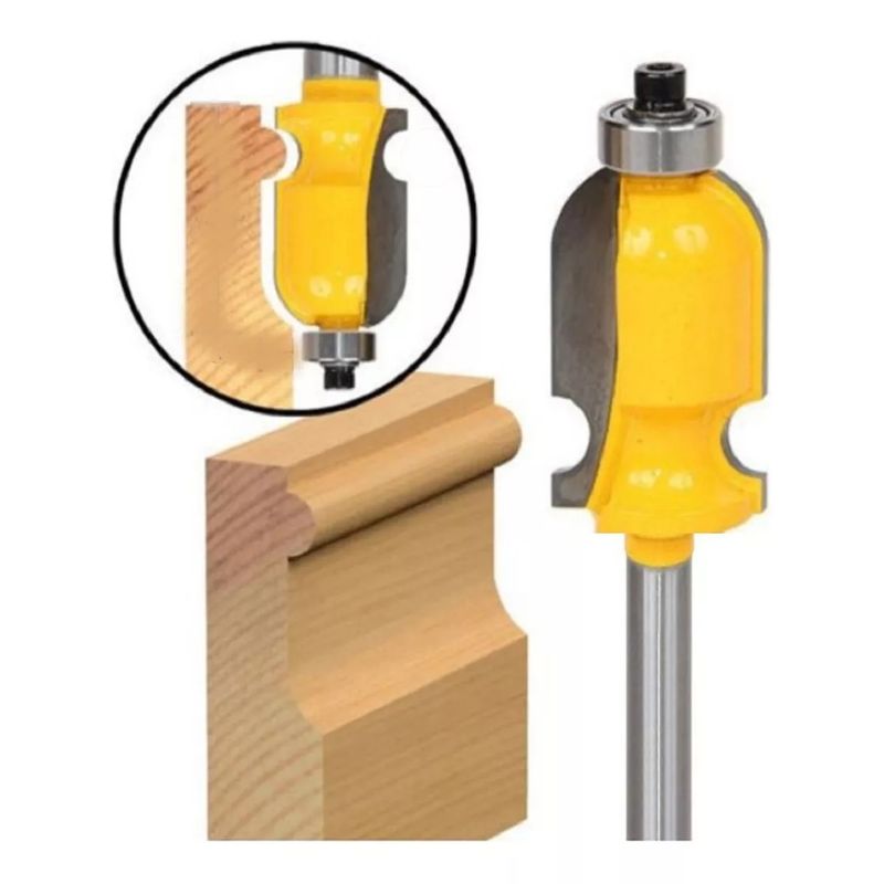 GENERICO - Fresa Madera Moldura Doble Zócalo Marcos Vástago ¼ X 35mm