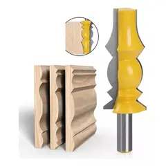 GENERICO - Fresa Madera Moldura Doble Zócalo Marcos Vástago ½ X 81mm